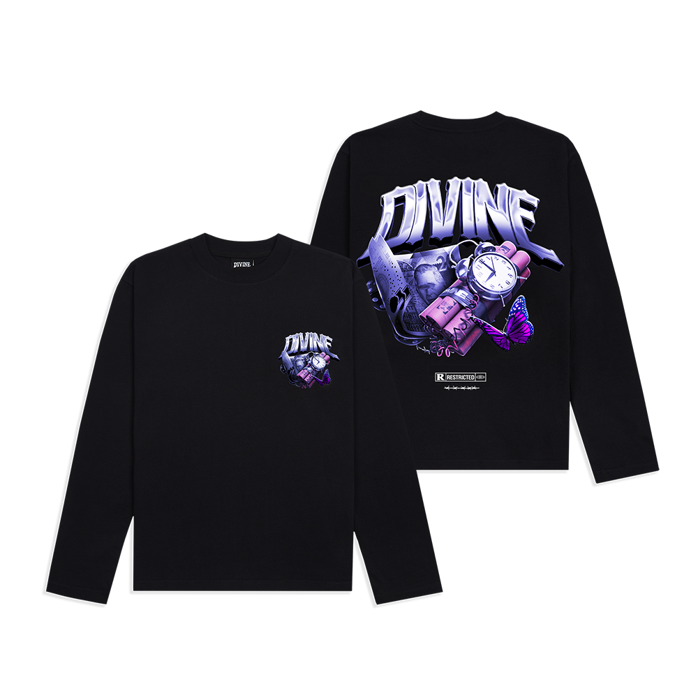 LIMITLESS LONG SLEEVE T SHIRT - BLACK