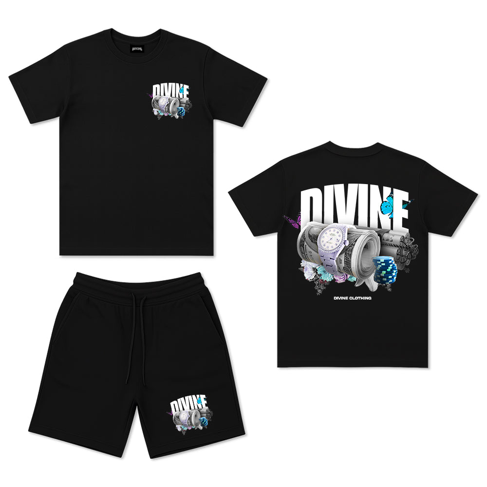 LAVISH SHORTS SET - BLACK