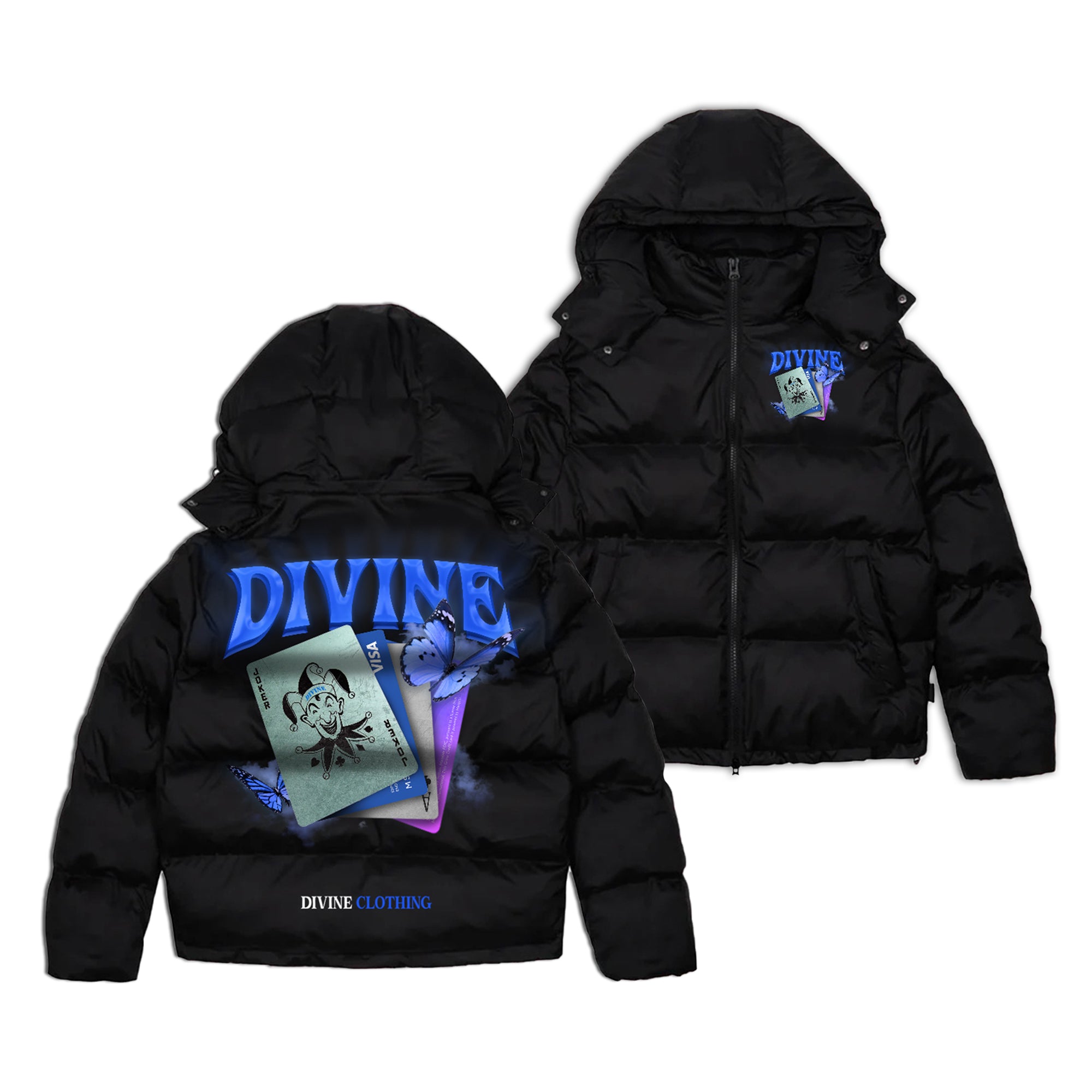 JOKER PUFFER JACKET - BLACK