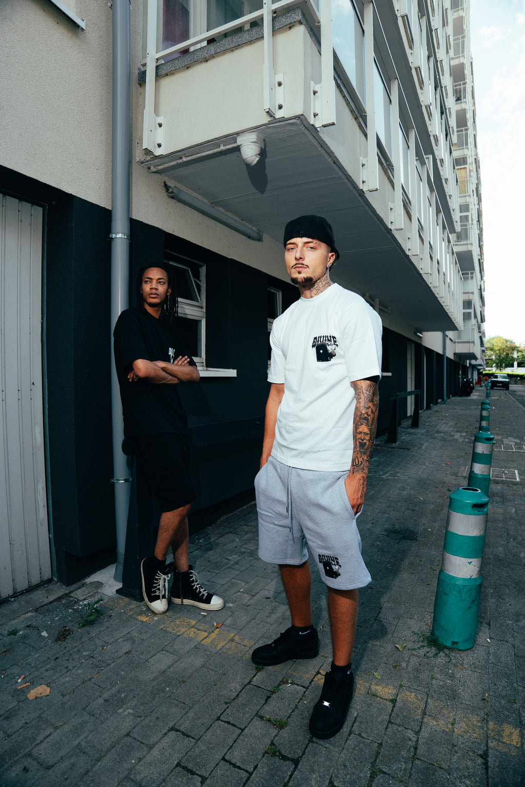 ACE SHORTS SET - WHITE/GREY