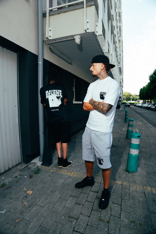 ACE SHORTS SET - WHITE/GREY