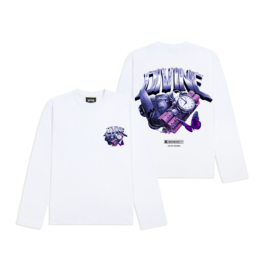 LIMITLESS LONG SLEEVE T SHIRT - WHITE