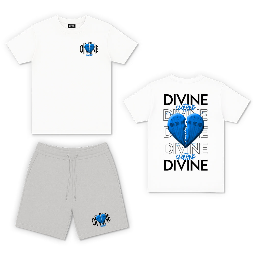 DESIRE SHORTS SET - GREY/WHITE