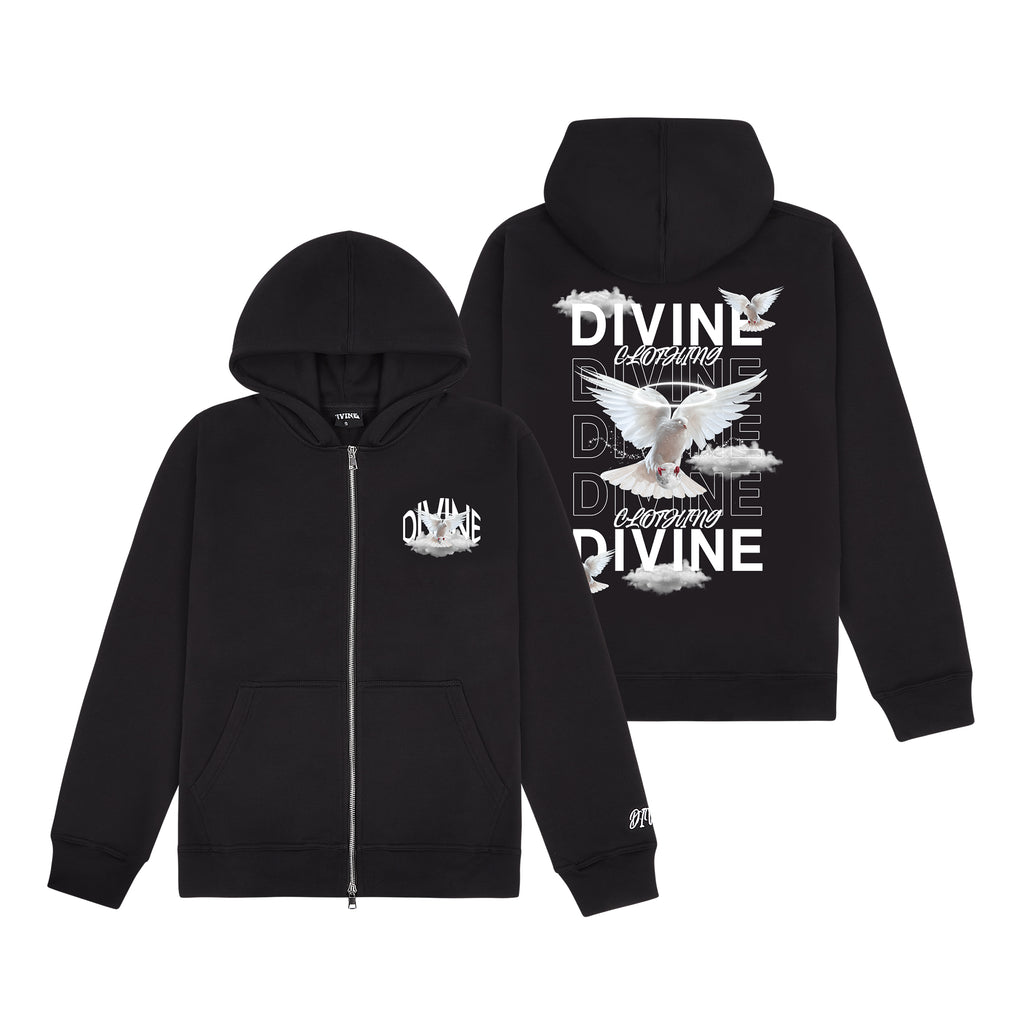 GUARDIAN ZIP UP HOODIE - BLACK